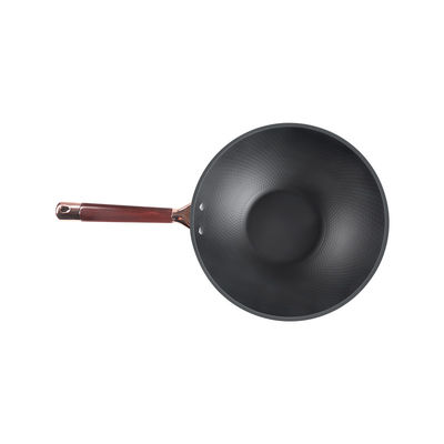 32cm Uncoated Cast Iron Pan Induction 9.5cm Height Non Stick For Stewing