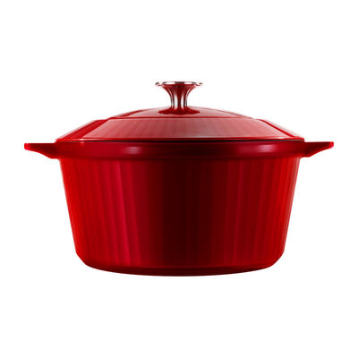 Velosan OEM Cast Iron Soup Pot / Kettle Rapid Heat 10.2cm Deep With Glaze