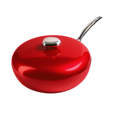 10cm Deep Lightweight Non Stick Woks Pan Cobblestone Less Oil LFGB Certified