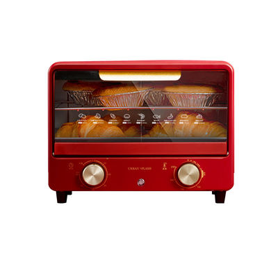 12L Red Multifunctional Electric Oven Galvanized 50Hz With Non Slip Foot Pad
