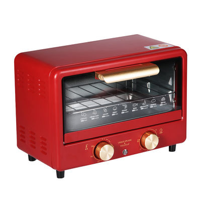 12L Red Multifunctional Electric Oven Galvanized 50Hz With Non Slip Foot Pad