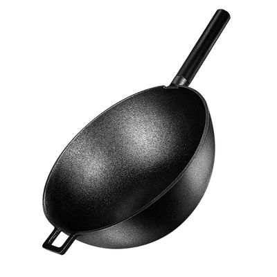 Family Induction Compatible 32cm Frying Pan Black PFOA Free 1.7kg