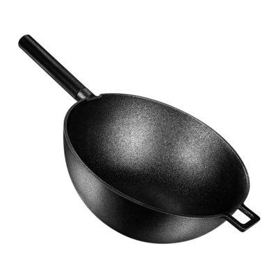 Family Induction Compatible 32cm Frying Pan Black PFOA Free 1.7kg