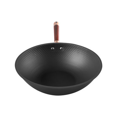 32cm Uncoated Cast Iron Pan Induction 9.5cm Height Non Stick For Stewing