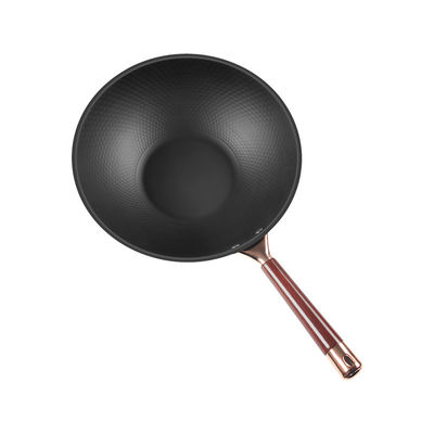 32cm Uncoated Cast Iron Pan Induction 9.5cm Height Non Stick For Stewing