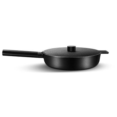 Gas Nitriding Cast Iron Skillet Pans Circle Frying Pan 6.5cm Height