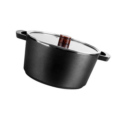 Lightweight 24cm Thick Bottom Stock Pot Induction Milk Pan Non Textured