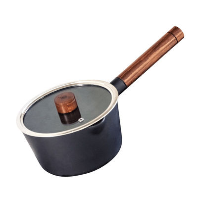 2L Small Non Stick Milk Pan Al Alloy Black With 22.5cm Handle
