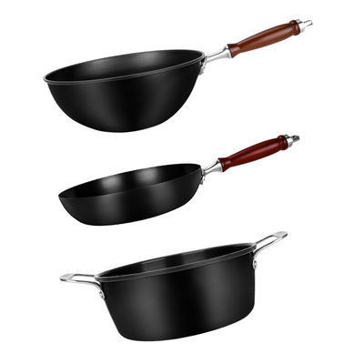 Kitchen Non Stick Three Piece Pan Set Carbon Steel PFOA Free