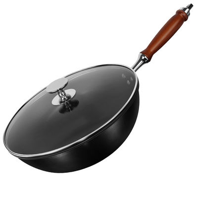 28cm Three Piece Flat Bottom Wok Set Stir Fry Pan Non Stick 1.25kg