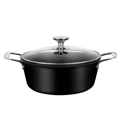 Three Piece Carbon Steel Non Stick Wok Set 1.25kg 6.2cm Height