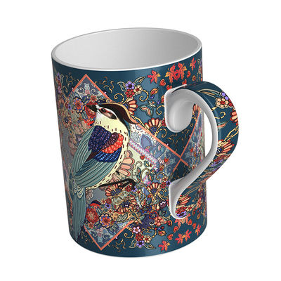 8cm Bone China Cups Coffee Mugs Non Bisphenol With Ergonomic Hands