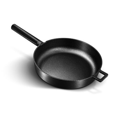 Gas Nitriding Cast Iron Skillet Pans Circle Frying Pan 6.5cm Height