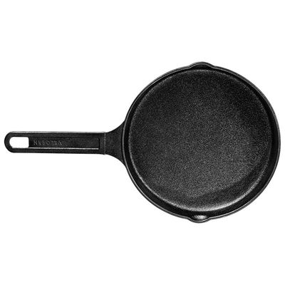 Long Handle Cast Iron Skillet Pans Gas Nitriding With 18.5cm Handle
