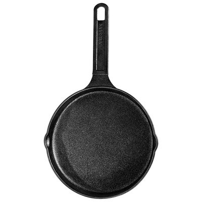 Long Handle Cast Iron Skillet Pans Gas Nitriding With 18.5cm Handle