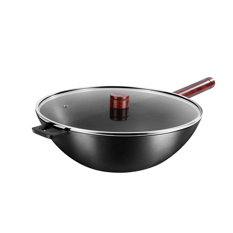 Heatproof Kitchen Frying Pans Wok Cooking Pan PFLUON Coating 20cm Handle