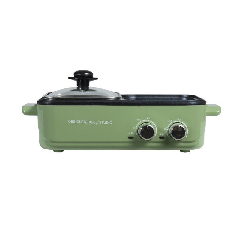 2.0KG Grill Shabu Pan Non Stick BBQ Steamboat Pot Aluminum Alloy 1200W
